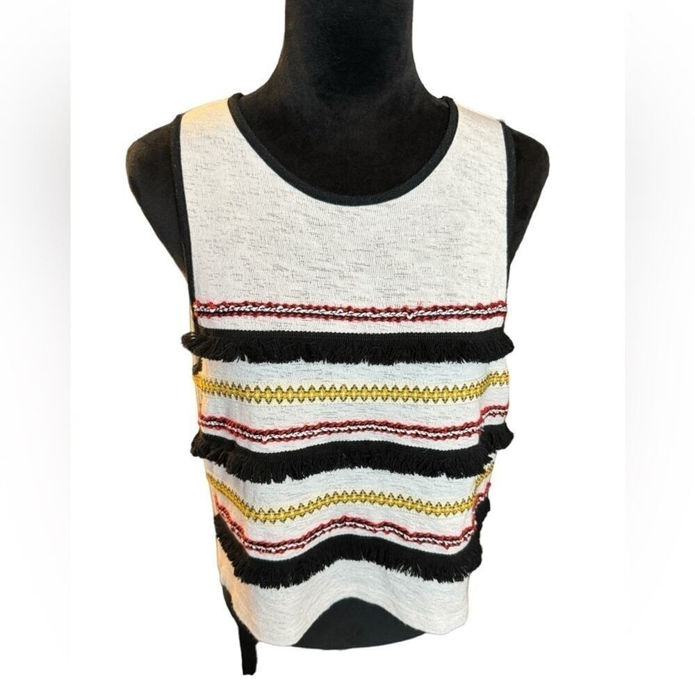 Top Shop Stripe Crop Sleeveless Top Women's Size 12